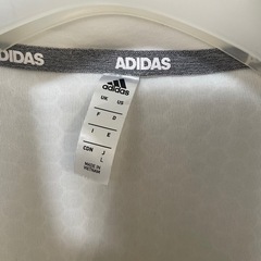 adidas アディダス　ホワイト 長袖シャツ Lサイズ  ゴルフウェア 長袖ポロシャツ ホワイト ポロシャツ の画像