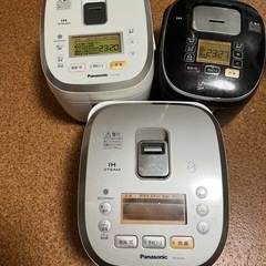 ジャンク品  パナソニックの炊飯器3台の画像