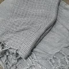 USED 草木染め ストール / オーガニック 麻混 cotton 綿 マフラー ショール 日除け UVカット 襟巻き ナチュラルの画像