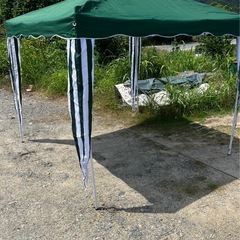 緑色ストライプ タープ テント 緑色ストライプ タープ テント