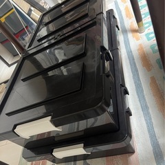 ベッド下 収納ボックス×2個　 収納ケース キャスター付き  ダークブラウンの画像