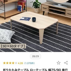 折りたたみテーブル ローテーブル (ちよ) 竹橋のテーブル《座卓