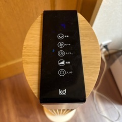 タワーファン　木目調　扇風機の画像