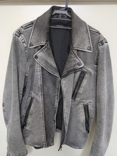 DIESEL Mサイズ グレー ダブルライダースジャケット