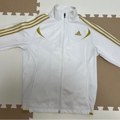 【adidas／アディダス】白×金 ジャージ（メンズM）の画像