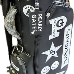 【受付終了】限定地域お届け無料🚚 PEARLY GATES ⛳️ パーリーゲイツ😍 ゴルフバッグ・キャディバッグ  46インチ ✨新品未使用✨ スタンド式 ブラック 黒 の画像