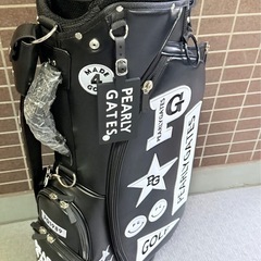 【受付終了】限定地域お届け無料🚚 PEARLY GATES ⛳️ パーリーゲイツ😍 ゴルフバッグ・キャディバッグ  46インチ ✨新品未使用✨ スタンド式 ブラック 黒 の画像