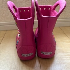 レインブーツ　クロックス　7C キティーちゃんの画像