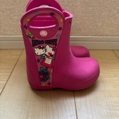 レインブーツ　クロックス　7C キティーちゃんの画像
