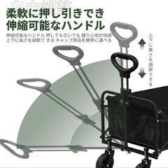 新品 未使用 折りたたみ キャリーワゴン ブラックの画像