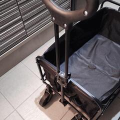 新品 未使用 折りたたみ キャリーワゴン ブラックの画像