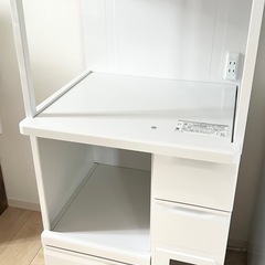 レンジ台 キッチン収納 レンジボード SK-306W （米ビツ12kg付）の画像