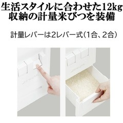 レンジ台 キッチン収納 レンジボード SK-306W （米ビツ12kg付）の画像