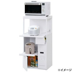 レンジ台 キッチン収納 レンジボード SK-306W （米ビツ12kg付）の画像