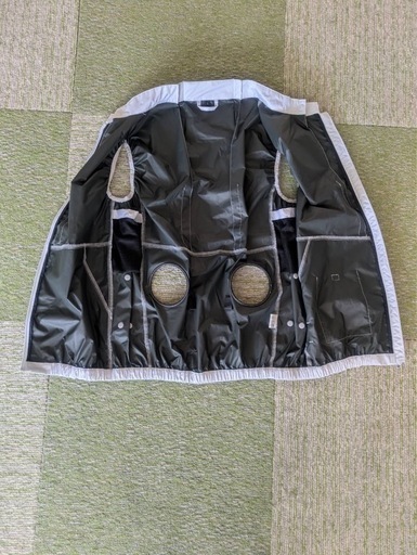 空調服 Lサイズ ホワイト　ファン付き　kazefitバッテリー