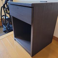ベッドサイドテーブル　ダークブラウン