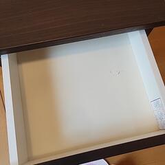 ベッドサイドテーブル　ダークブラウンの画像