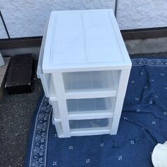  JM20037K★大特価★アイリス3段収納ケース≺幅：約54cm高さ：約60cm 奥行：約39cm>中古品【取りに来られる方限定】 の画像