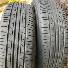 トヨタ純正14インチスチールホイールとヨコハマサマータイヤの画像