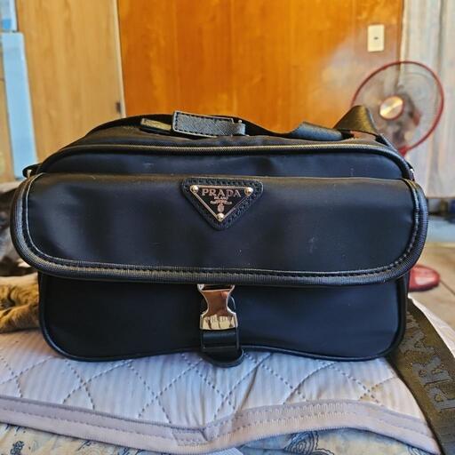 最終値下げ‼️PRADA ショルダーバッグ (猫の足跡ฅ'') 呉のバッグ