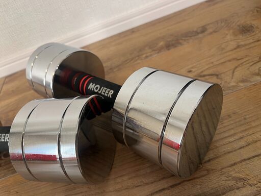 【送料0円】 MOJEER ダンベル 可変式 小型 スチール製 2個セット (nagatsuki ウエイトトレーニング