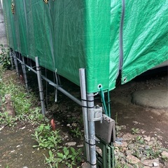 パイプ車庫 テントガレージ 車庫テント カーポート タープテント 物置 簡易車庫の画像