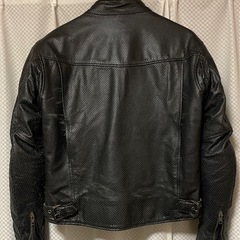【商談中】牛革 パンチングレザージャケット Mサイズの画像
