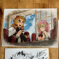 鬼滅の刃　 無限列車　煉獄　 色紙　セル画　クリアファイルの画像