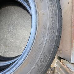 【0円】タイヤ　２本　155/65R14 ケンダ　あげますの画像
