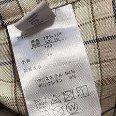 キッズ チェックスカート 140cmの画像