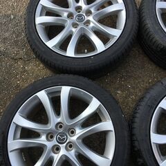 マツダ純正ホイール　夏タイヤ4本セット。タイヤ溝バリ目。225/45R19の画像