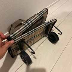 チェック柄　キャリーバックの画像