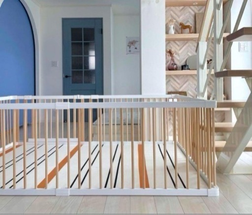 LITTLE BOT BABY 木製ベビーサークル ホワイト