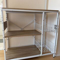 レンジラック コンセント付きの画像