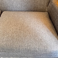 2人用 リビング ソファー グレー 足取り外し可能の画像