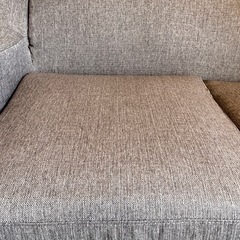 2人用 リビング ソファー グレー 足取り外し可能の画像