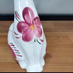 レトロ　ポップ　ネコ　陶器置物の画像