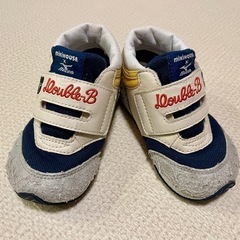 ミキハウス　ダブルビー　ミズノ　靴　コラボベビーシューズ　14cm スニーカーの画像