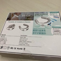 ネッククーラー 冷却プレート 首掛け扇風機　瞬間冷却　 ホワイト　白 Neckの画像