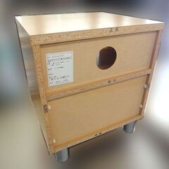 未使用品◆白井産業 テレビ台 NRG-5045D 木目調 扉付き◆幅438mm×奥行402mm×高さ495mm【札幌市内は配送可】の画像