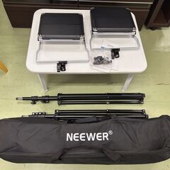 【リサイクルショップ　ピカソ　小松原】🎉【美品】NEEWER 2パック RGB530 LEDライトキット バック付き🎉★1820★の画像