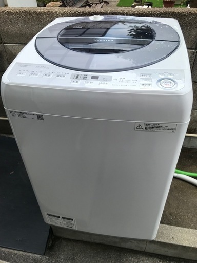 【決まりました】☆洗濯機　SHARP   8.0kg   ES-GV8C-S   2018年製