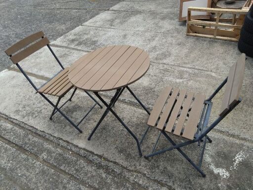 ＭＪＬさま専用　ガーデンテーブル×椅子ニコセット　引き取り限定　茨城県古河市まで 楽天市場】ガーデン テーブル セット 折りたたみ 5点セット MFT
