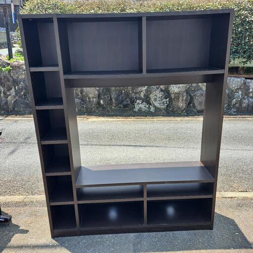 【中古品】ダークブラウン テレビ台 引き出し付き 中古品】ダークブラウン テレビ台 引き出し付き