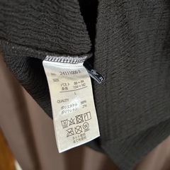 レディース　黒　トップス　Lサイズの画像