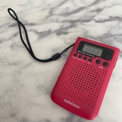 防災　デジタル　ポケットラジオ　レッドの画像