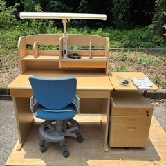 💥福岡市内配送設置対応🌈　学習デスクセット　勉強机　学習机　女の子　男の子の画像