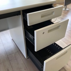 オフィステーブル　テーブル　机　オフィス　デスク　引き出し　店舗　会社　事務　作業台　約140 ×約70×約70の画像