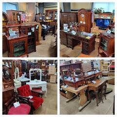 【愛品倶楽部柏店】アンティークデザイン扉 飾りカットガラス 金属装飾 ※現状品の画像