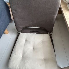 茶色コンパクト座椅子・クッション付き